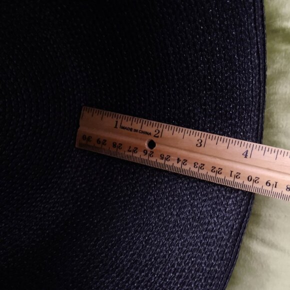 Black Flip Brim Summer Hat Woven Polypropylene IC 21 Inches - Picture 15 of 16